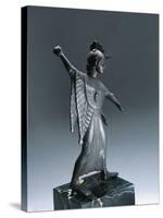 Bronze Statue Depicting Fighting Minerva-null-Stretched Canvas