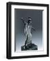 Bronze Statue Depicting Fighting Minerva-null-Framed Giclee Print
