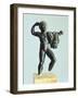 Bronze Statue Depicting Hercules in Battle, Front View-null-Framed Giclee Print