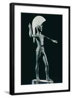 Bronze Statue Depicting Warrior Hurling Spear-null-Framed Giclee Print