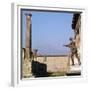 Bronze Statue in Front of the Temple of Apollo, Pompeii, 1st Century-CM Dixon-Framed Premium Photographic Print