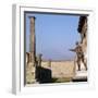 Bronze Statue in Front of the Temple of Apollo, Pompeii, 1st Century-CM Dixon-Framed Photographic Print