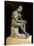 Bronze Statue of a Boxer, Roman Copy of Greek Sculpture by Apollonius the Athenian-null-Stretched Canvas