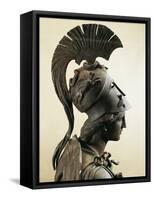 Bronze Statue of Athena with Helmet, Detail, Head-null-Framed Stretched Canvas