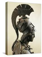 Bronze Statue of Athena with Helmet, Detail, Head-null-Stretched Canvas