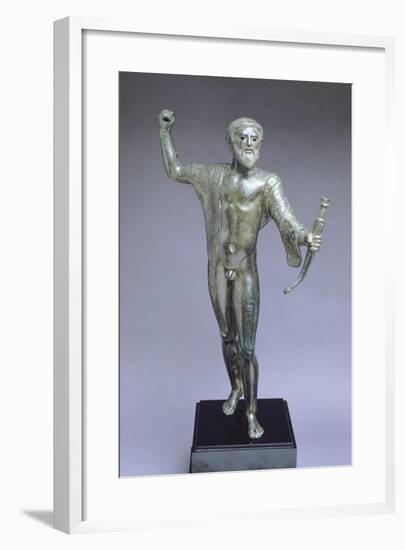 Bronze Statue of Divinity in Battle, from Apiro-null-Framed Giclee Print