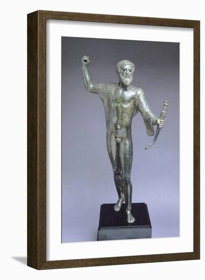 Bronze Statue of Divinity in Battle, from Apiro-null-Framed Giclee Print