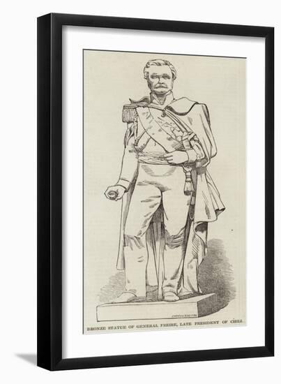 Bronze Statue of General Freire, Late President of Chili-null-Framed Giclee Print