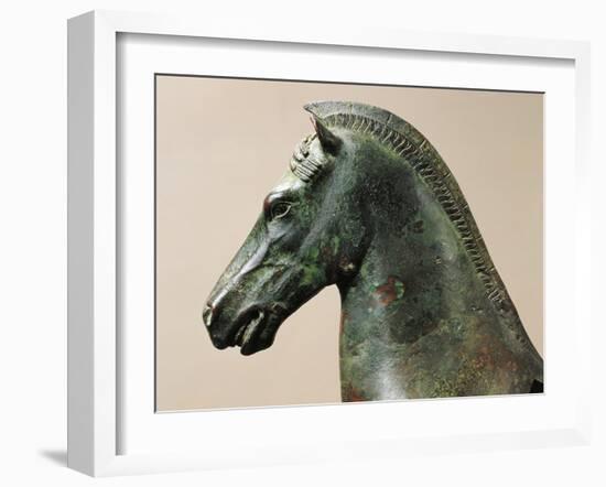 Bronze Statue of Horse-null-Framed Giclee Print