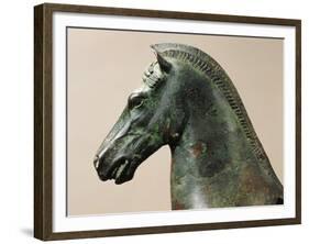 Bronze Statue of Horse-null-Framed Giclee Print