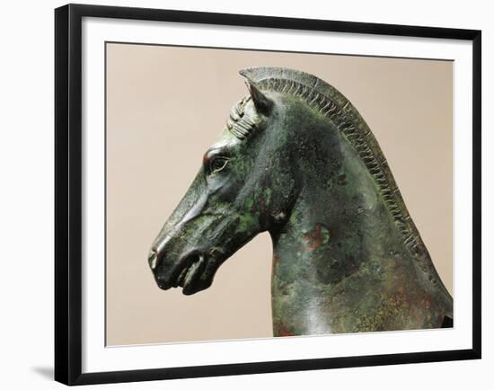 Bronze Statue of Horse-null-Framed Giclee Print