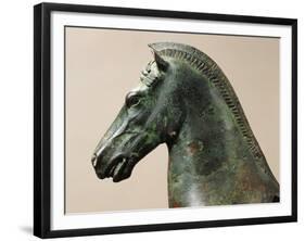 Bronze Statue of Horse-null-Framed Giclee Print