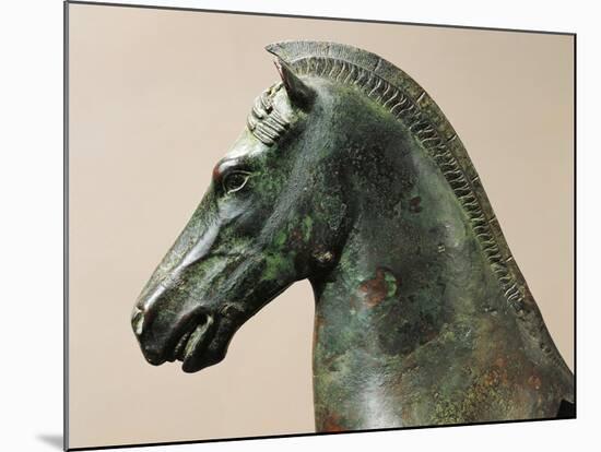 Bronze Statue of Horse-null-Mounted Giclee Print
