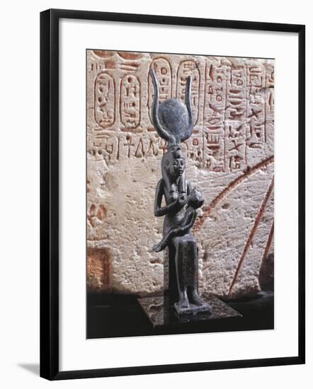 Bronze Statue of Isis Nursing Infant Horus-null-Framed Giclee Print