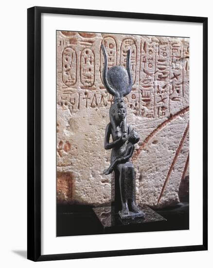 Bronze Statue of Isis Nursing Infant Horus-null-Framed Giclee Print