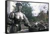 Bronze Statue of Molly Malone, Grafton Street, Dublin, County Dublin, Eire (Ireland)-Bruno Barbier-Framed Stretched Canvas