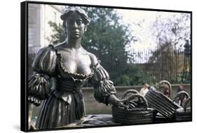 Bronze Statue of Molly Malone, Grafton Street, Dublin, County Dublin, Eire (Ireland)-Bruno Barbier-Framed Stretched Canvas