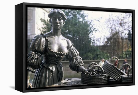 Bronze Statue of Molly Malone, Grafton Street, Dublin, County Dublin, Eire (Ireland)-Bruno Barbier-Framed Stretched Canvas