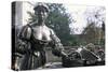 Bronze Statue of Molly Malone, Grafton Street, Dublin, County Dublin, Eire (Ireland)-Bruno Barbier-Stretched Canvas