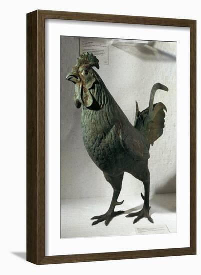 Bronze Statue of Rooster from Saône River at Lyon-null-Framed Giclee Print