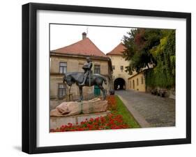 Bronze Statue of St. George, Stone Gate, Zagreb, Croatia-Lisa S. Engelbrecht-Framed Premium Photographic Print