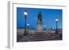 Bronze Statue of the Town Founder Gustav Adolf at Dusk-Frank Fell-Framed Photographic Print