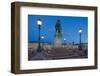 Bronze Statue of the Town Founder Gustav Adolf at Dusk-Frank Fell-Framed Photographic Print