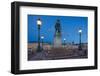 Bronze Statue of the Town Founder Gustav Adolf at Dusk-Frank Fell-Framed Photographic Print