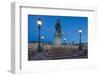 Bronze Statue of the Town Founder Gustav Adolf at Dusk-Frank Fell-Framed Photographic Print