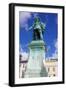 Bronze Statue of the Town Founder Gustav Adolf-Frank Fell-Framed Photographic Print