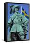 Bronze Statue of the Town Founder Gustav Adolf-Frank Fell-Framed Stretched Canvas