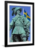 Bronze Statue of the Town Founder Gustav Adolf-Frank Fell-Framed Photographic Print