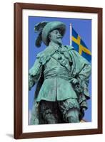 Bronze Statue of the Town Founder Gustav Adolf-Frank Fell-Framed Photographic Print