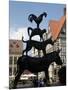 Bronze Statue of Town Musicians of Bremen, Bremen, Germany, Europe-Hans Peter Merten-Mounted Photographic Print