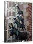 Bronze Statue of Town Musicians of Bremen, Bremen, Germany, Europe-Hans Peter Merten-Stretched Canvas