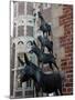 Bronze Statue of Town Musicians of Bremen, Bremen, Germany, Europe-Hans Peter Merten-Mounted Photographic Print