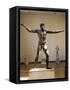 Bronze Statue of Zeus or Poseidon known as Artemision Bronze, from Cape Artemision, Greece-null-Framed Stretched Canvas