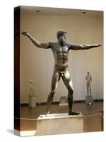 Bronze Statue of Zeus or Poseidon known as Artemision Bronze, from Cape Artemision, Greece-null-Stretched Canvas