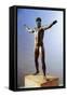 Bronze Statue of Zeus or Poseidon known as Artemision Bronze from Cape Artemision, Greece-null-Framed Stretched Canvas