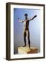 Bronze Statue of Zeus or Poseidon known as Artemision Bronze from Cape Artemision, Greece-null-Framed Giclee Print