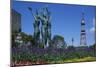 Bronze Statues and Television Tower, Odori Park, Sapporo, Hokkaido, Japan-null-Mounted Giclee Print