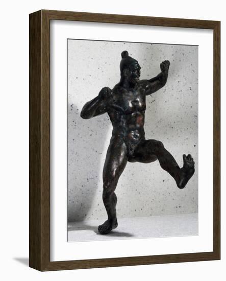 Bronze Statuette Depicting Fighter, Artifact from Autun, France-null-Framed Giclee Print