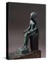 Bronze Statuette Depicting Seated Imhotep, Designer of Step Pyramid at Saqqara-null-Stretched Canvas