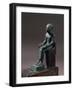 Bronze Statuette Depicting Seated Imhotep, Designer of Step Pyramid at Saqqara-null-Framed Giclee Print