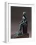 Bronze Statuette Depicting Seated Imhotep, Designer of Step Pyramid at Saqqara-null-Framed Giclee Print