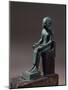 Bronze Statuette Depicting Seated Imhotep, Designer of Step Pyramid at Saqqara-null-Mounted Giclee Print