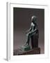 Bronze Statuette Depicting Seated Imhotep, Designer of Step Pyramid at Saqqara-null-Framed Giclee Print