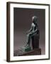 Bronze Statuette Depicting Seated Imhotep, Designer of Step Pyramid at Saqqara-null-Framed Giclee Print