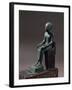 Bronze Statuette Depicting Seated Imhotep, Designer of Step Pyramid at Saqqara-null-Framed Giclee Print