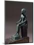 Bronze Statuette Depicting Seated Imhotep, Designer of Step Pyramid at Saqqara-null-Mounted Giclee Print